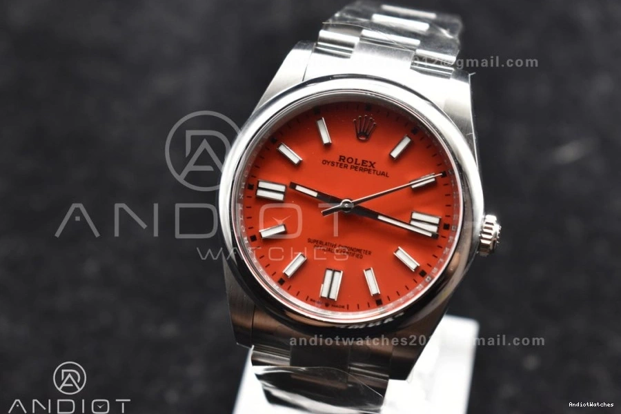 Oyster Best Steel Unisex 1:1 Perpetual 124300 938 Red Dial Clean 41mm 904L Edition VR 0101